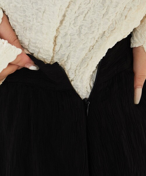 FREAK'S STORE（フリークスストア）の「限定展開　ワッシャー ジャガード 3段 フリルスカート（スカート・レディース・ブラウン/ブラック/ナチュラル・MEDIUM/SMALL）」の22枚目の写真