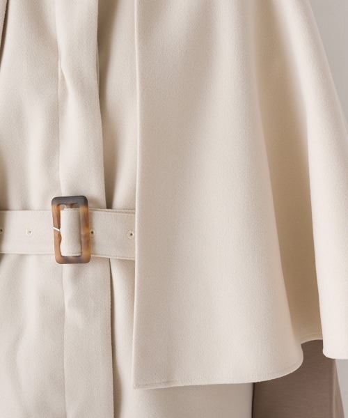 OMNES（オムネス）の「ニットモッサマルチウェイケープコート（その他アウター・レディース・ブラウン/チャコールグレー/アイボリー/グレー/ブラック・FREE）」の6枚目の写真