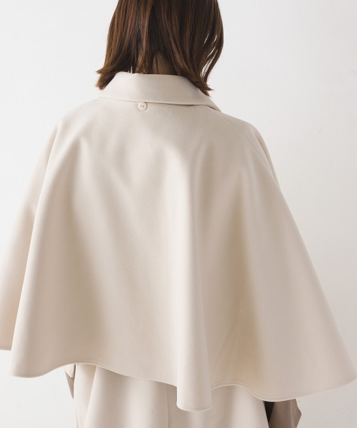 OMNES（オムネス）の「ニットモッサマルチウェイケープコート（その他アウター・レディース・ブラウン/チャコールグレー/アイボリー/グレー/ブラック・FREE）」の7枚目の写真