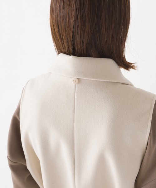 OMNES（オムネス）の「ニットモッサマルチウェイケープコート（その他アウター・レディース・ブラウン/チャコールグレー/アイボリー/グレー/ブラック・FREE）」の10枚目の写真