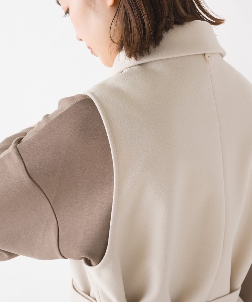 OMNES（オムネス）の「ニットモッサマルチウェイケープコート（その他アウター・レディース・ブラウン/チャコールグレー/アイボリー/グレー/ブラック・FREE）」の13枚目の写真