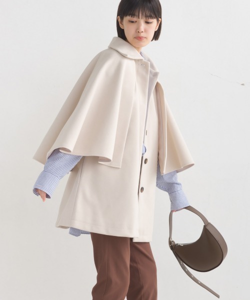 OMNES（オムネス）の「ニットモッサマルチウェイケープコート（その他アウター・レディース・ブラウン/チャコールグレー/アイボリー/グレー/ブラック・FREE）」の15枚目の写真