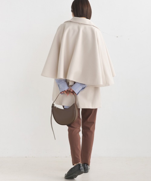 OMNES（オムネス）の「ニットモッサマルチウェイケープコート（その他アウター・レディース・ブラウン/チャコールグレー/アイボリー/グレー/ブラック・FREE）」の18枚目の写真