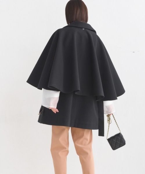 OMNES（オムネス）の「ニットモッサマルチウェイケープコート（その他アウター・レディース・ブラウン/チャコールグレー/アイボリー/グレー/ブラック・FREE）」の21枚目の写真