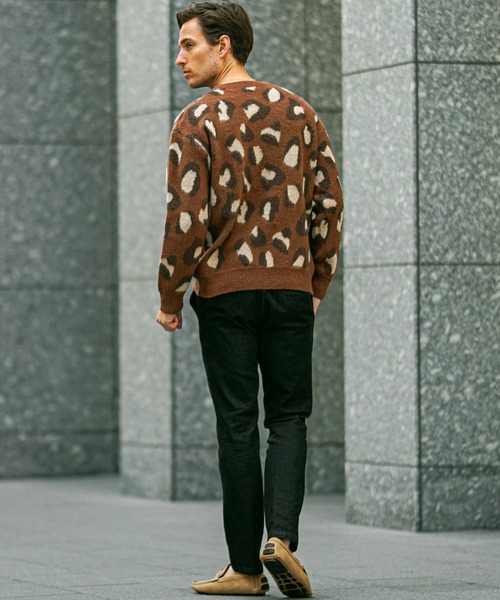 SOMEDIFF（サムディフ）の「【SOMEDIFF】モヘアタッチクルーネックシャギーニット メンズ ルーズシルエット セーター 大きいサイズ 春服 冬服（ニット/セーター・メンズ・ブラック/ライトホワイト/ワインレッド/グレー/ブラウン/ボルドー/チャコール/ブラック系・M/L/XL）」の21枚目の写真