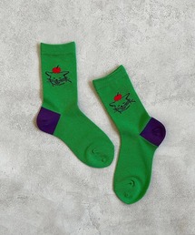 クルーソックス/にゃんこりんご（19～22cm）