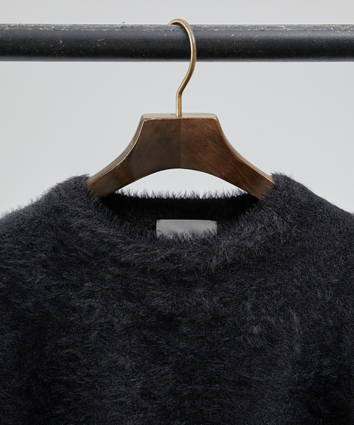 AH ABAHOUSE(エーエイチアバハウス)の「【AH ABAHOUSE】シャギー ニット プルオーバー【ユニセックス】(ニット/セーター・メンズ・グリーン/ブラック/グレー・46/48)」の6枚目の写真