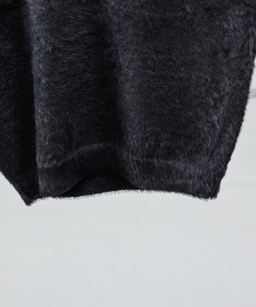 AH ABAHOUSE(エーエイチアバハウス)の「【AH ABAHOUSE】シャギー ニット プルオーバー【ユニセックス】(ニット/セーター・メンズ・グリーン/ブラック/グレー・46/48)」の7枚目の写真