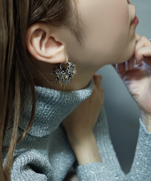 スタッズスターピアス/真鍮/レディース/メンズ/CC