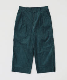【ZOZO限定】WIDE TWO TUCK CUTOFF CHINO CORDS / ツータック ワイドカットオフ コーデュロイパンツ