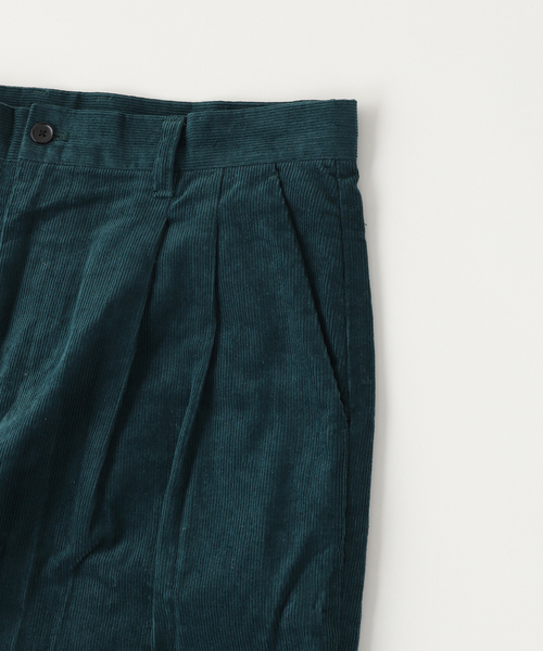 JOURNAL STANDARD relume（ジャーナルスタンダード　レリューム）の「【ZOZO限定】WIDE TWO TUCK CUTOFF CHINO CORDS / ツータック ワイドカットオフ コーデュロイパンツ（その他パンツ・メンズ・ブラック/ネイビー/ダークグリーン/ボルドー/モカ/オフホワイト/グレー/ライトグレー・XL/XS/S/M/L）」の12枚目の写真