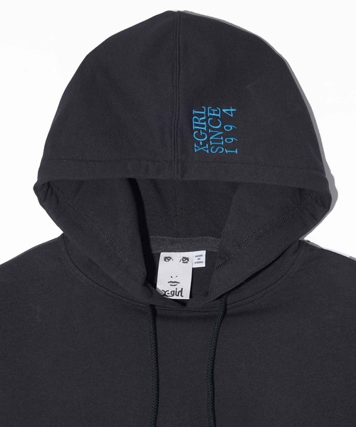 X-girl（エックスガール）の「CORSET SWEAT HOODIE（パーカー・レディース・ホワイト/ブラック・S/M）」の4枚目の写真