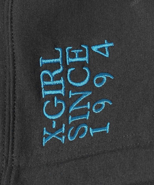 X-girl（エックスガール）の「CORSET SWEAT HOODIE（パーカー・レディース・ホワイト/ブラック・S/M）」の6枚目の写真