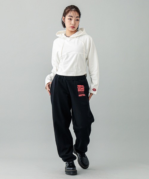 X-girl（エックスガール）の「CORSET SWEAT HOODIE（パーカー・レディース・ホワイト/ブラック・S/M）」の20枚目の写真