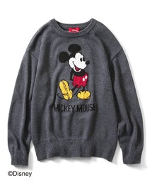 IEDIT Disney「ミッキーマウス」ジャカードニット