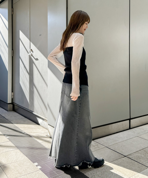 JOINT WORKS（ジョイントワークス）の「ニットベアトップ（ニット/セーター・レディース・グレー/ブラック/ピンク・FREE）」の8枚目の写真