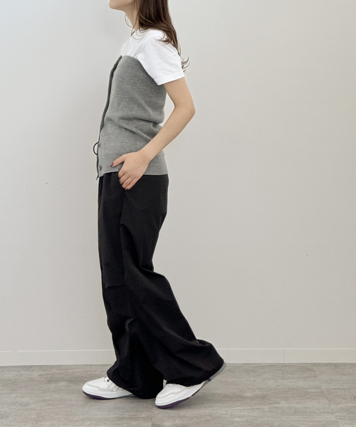 JOINT WORKS（ジョイントワークス）の「ニットベアトップ（ニット/セーター・レディース・グレー/ブラック/ピンク・FREE）」の14枚目の写真