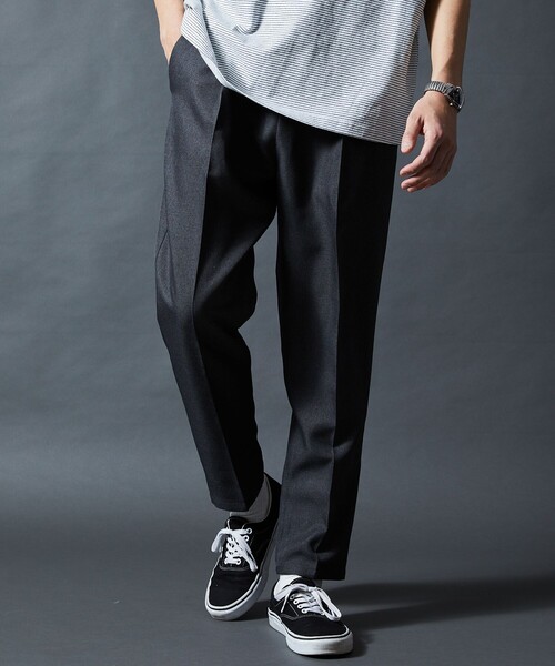 限定展開 スタプレツイル スリムテーパード イージースラックス