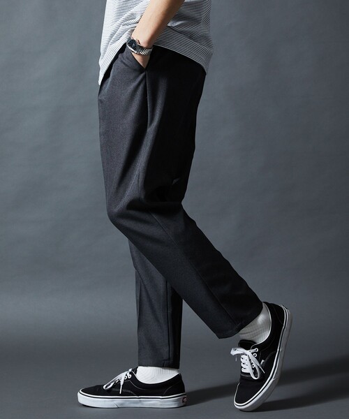 FREAK'S STORE（フリークスストア）の「限定展開 スタプレツイル スリムテーパード イージースラックス（スラックス・メンズ・ブラック/ネイビー/グレー・SMALL/MEDIUM/LARGE）」の14枚目の写真