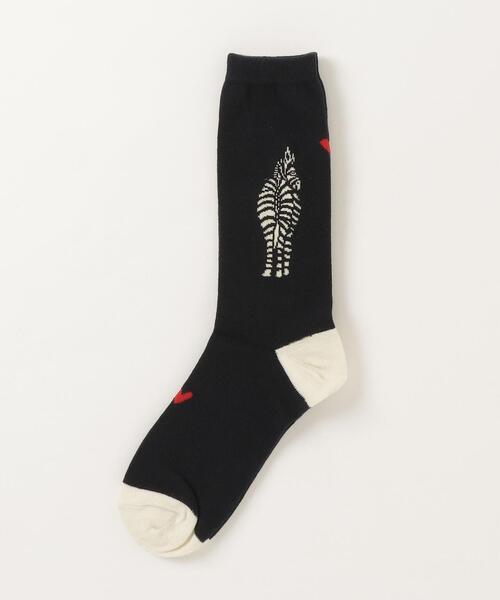 BOHEMIANS（ボヘミアンズ）の「BOHEMIANS / ボヘミアンズ LOVE ZEBRA SOCKS ソックス　ウィメンズ（ソックス/靴下・レディース・ブラック/レッド/ナチュラル/ブルー・F）」の9枚目の写真