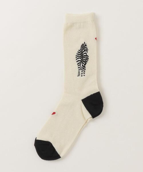 BOHEMIANS（ボヘミアンズ）の「BOHEMIANS / ボヘミアンズ LOVE ZEBRA SOCKS ソックス　ウィメンズ（ソックス/靴下・レディース・ブラック/レッド/ナチュラル/ブルー・F）」の6枚目の写真