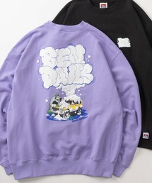 【BEN DAVIS/ベンデイビス】ウォッシングカー バブルロゴデザイン 発泡プリント ヘビーウェイト クルーネックスウェット/ WASHING A CAR CREW