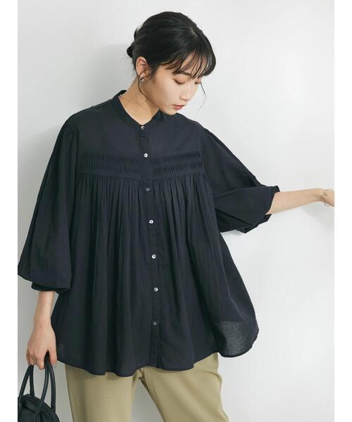 CRAFT STANDARD BOUTIQUE(クラフトスタンダードブティック)の「インド綿ピンタックブラウス(シャツ/ブラウス・レディース・レッド/ブラック/オフホワイト・FREE)」の5枚目の写真