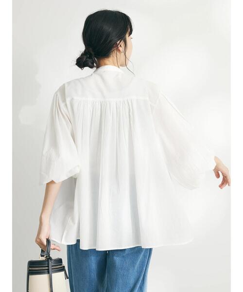 CRAFT STANDARD BOUTIQUE(クラフトスタンダードブティック)の「インド綿ピンタックブラウス(シャツ/ブラウス・レディース・レッド/ブラック/オフホワイト・FREE)」の9枚目の写真