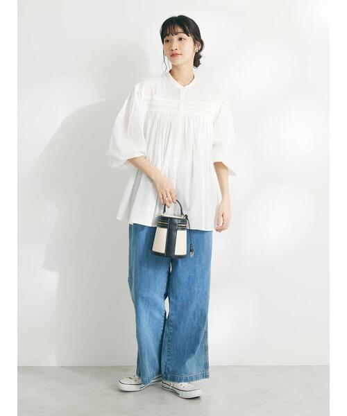 CRAFT STANDARD BOUTIQUE(クラフトスタンダードブティック)の「インド綿ピンタックブラウス(シャツ/ブラウス・レディース・レッド/ブラック/オフホワイト・FREE)」の11枚目の写真