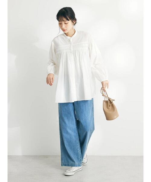 CRAFT STANDARD BOUTIQUE(クラフトスタンダードブティック)の「インド綿ピンタックブラウス(シャツ/ブラウス・レディース・レッド/ブラック/オフホワイト・FREE)」の12枚目の写真