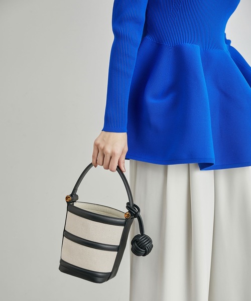 ROPE'（ロペ）の「Anna Canvas Bag （アンナ キャンバス バッグ）【ポーチ付き】【メディア掲載】（ハンドバッグ・レディース・ホワイト/ブラック・FREE）」の7枚目の写真