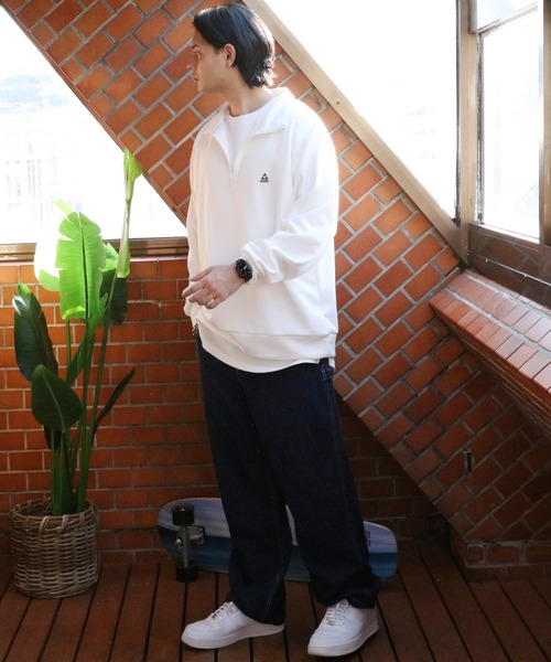 GERRY(ジェリー)の「GERRY 胸ロゴハーフジップ(Tシャツ/カットソー・メンズ・ホワイト/ブラック/グレー/ブルー・MEDIUM/LARGE/X-LARGE)」の7枚目の写真