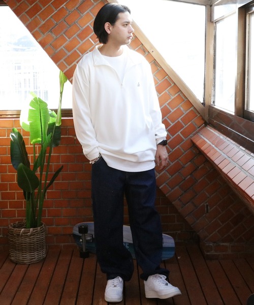 GERRY(ジェリー)の「GERRY 胸ロゴハーフジップ(Tシャツ/カットソー・メンズ・ホワイト/ブラック/グレー/ブルー・MEDIUM/LARGE/X-LARGE)」の8枚目の写真