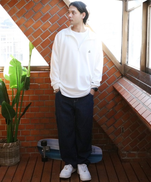 GERRY(ジェリー)の「GERRY 胸ロゴハーフジップ(Tシャツ/カットソー・メンズ・ホワイト/ブラック/グレー/ブルー・MEDIUM/LARGE/X-LARGE)」の10枚目の写真