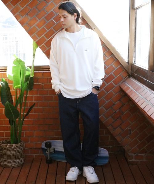 GERRY(ジェリー)の「GERRY 胸ロゴハーフジップ(Tシャツ/カットソー・メンズ・ホワイト/ブラック/グレー/ブルー・MEDIUM/LARGE/X-LARGE)」の11枚目の写真