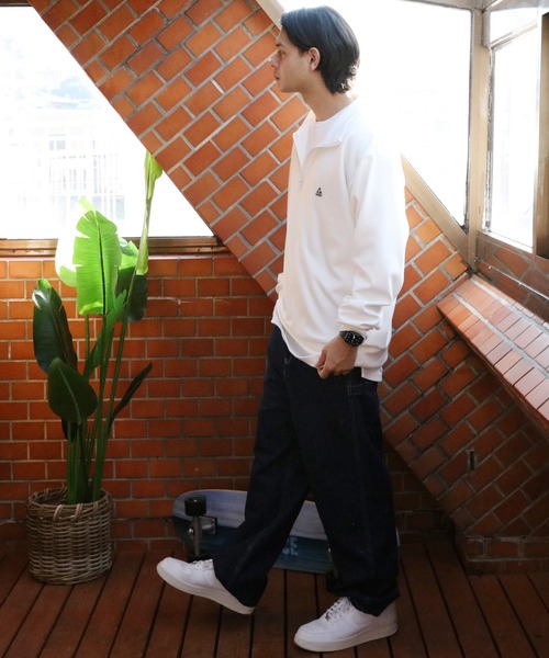 GERRY(ジェリー)の「GERRY 胸ロゴハーフジップ(Tシャツ/カットソー・メンズ・ホワイト/ブラック/グレー/ブルー・MEDIUM/LARGE/X-LARGE)」の12枚目の写真