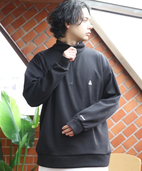 GERRY(ジェリー)の「GERRY 胸ロゴハーフジップ(Tシャツ/カットソー・メンズ・ホワイト/ブラック/グレー/ブルー・MEDIUM/LARGE/X-LARGE)」の14枚目の写真