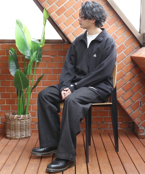 GERRY(ジェリー)の「GERRY 胸ロゴハーフジップ(Tシャツ/カットソー・メンズ・ホワイト/ブラック/グレー/ブルー・MEDIUM/LARGE/X-LARGE)」の15枚目の写真