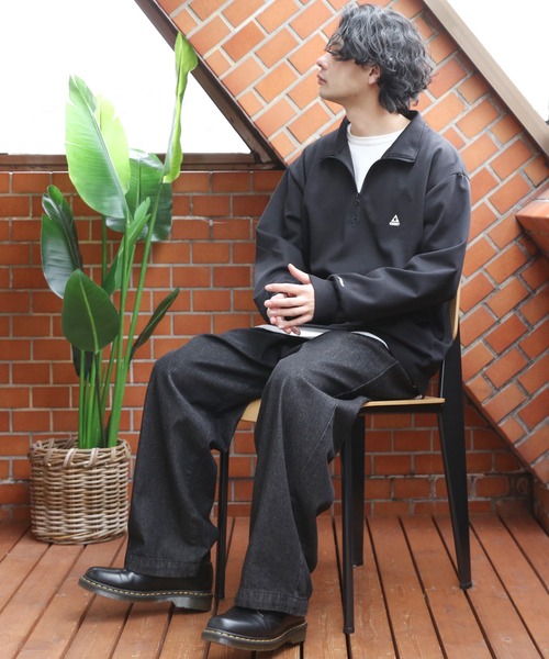 GERRY(ジェリー)の「GERRY 胸ロゴハーフジップ(Tシャツ/カットソー・メンズ・ホワイト/ブラック/グレー/ブルー・MEDIUM/LARGE/X-LARGE)」の16枚目の写真