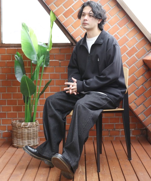 GERRY(ジェリー)の「GERRY 胸ロゴハーフジップ(Tシャツ/カットソー・メンズ・ホワイト/ブラック/グレー/ブルー・MEDIUM/LARGE/X-LARGE)」の17枚目の写真