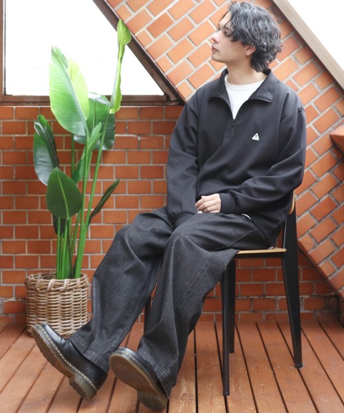 GERRY(ジェリー)の「GERRY 胸ロゴハーフジップ(Tシャツ/カットソー・メンズ・ホワイト/ブラック/グレー/ブルー・MEDIUM/LARGE/X-LARGE)」の18枚目の写真