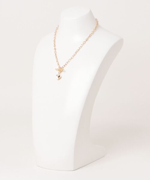 Heather（ヘザー）の「ハートチェーンネックレス　105346（ネックレス・レディース・ゴールド/シルバー・ONE SIZE）」の3枚目の写真
