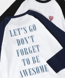 古着風 アメリカンヴィンテージ バックプリント オーバーサイズ ラグランロンT 長袖Tシャツ トップス レディース メンズ
