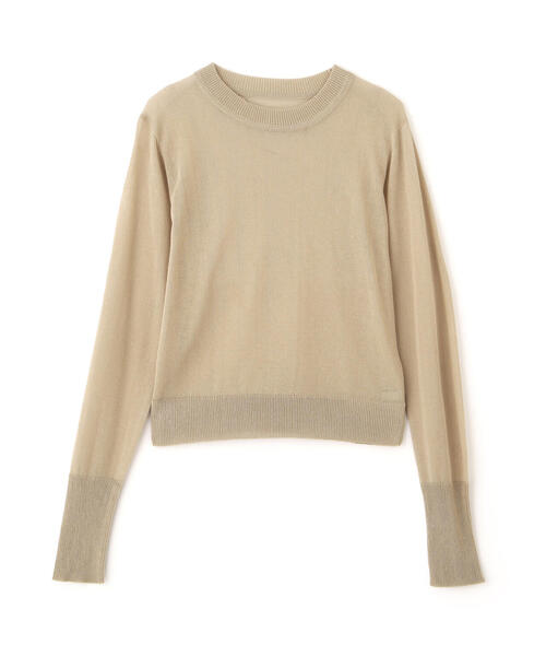 N.（N. Natural Beauty Basic）（エヌエヌナチュラルビューティーベーシック）の「◆シアーシャインニット（ニット/セーター・レディース・ライトグリーン/ベージュ/オレンジ・MEDIUM）」の4枚目の写真