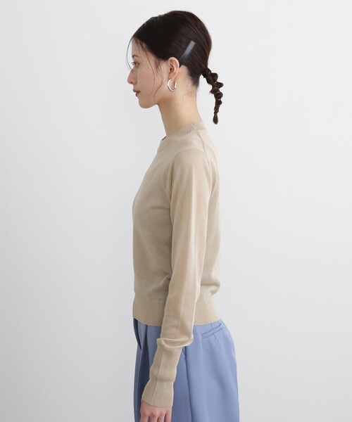 N.（N. Natural Beauty Basic）（エヌエヌナチュラルビューティーベーシック）の「◆シアーシャインニット（ニット/セーター・レディース・ライトグリーン/ベージュ/オレンジ・MEDIUM）」の11枚目の写真