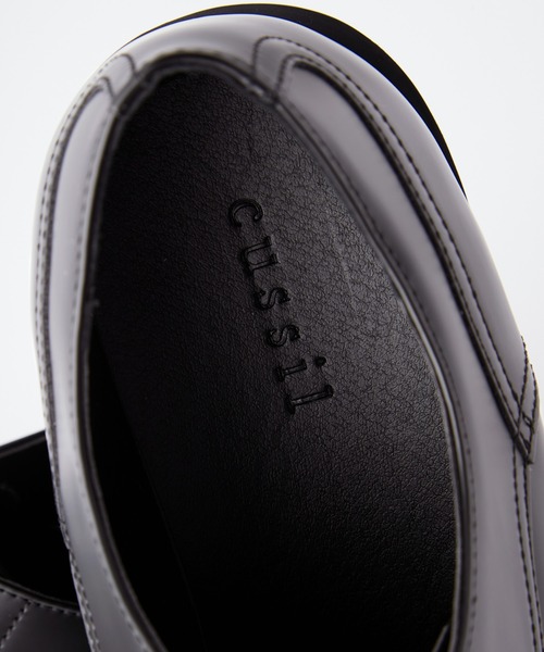 cussil（クシル）の「【cussil/クシル】【+6.5cm】プレーンワイドトゥダービーシューズ（ドレスシューズ・メンズ・ブラック・42/40/44）」の9枚目の写真