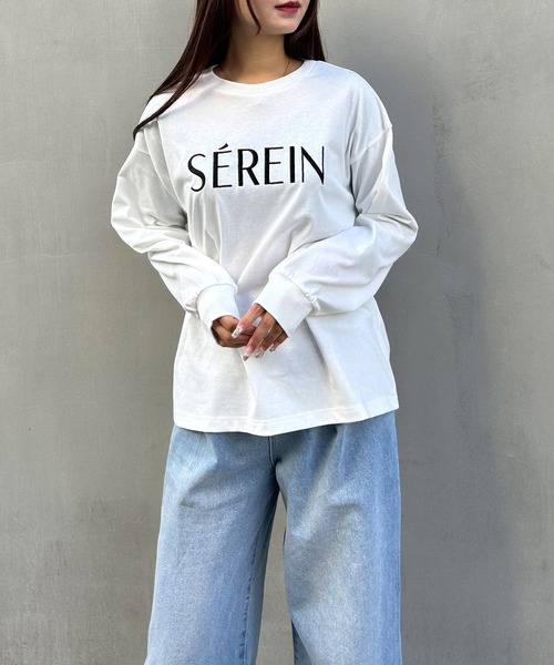 INGNI（イング）の「1段シンプルロゴロングTシャツ（Tシャツ/カットソー・レディース・ホワイト×ブラック/ブラック×ホワイト・M）」の3枚目の写真