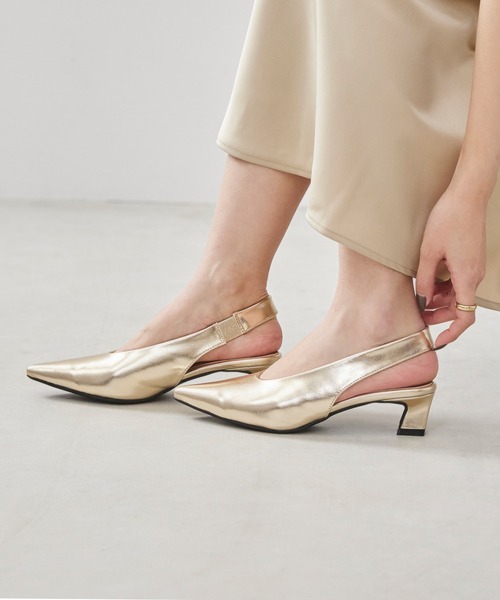 【MIU MIU】スリングバックパンプス ポインテッドトゥ ツイード MIU MIU】スリングバックパンプス ポインテッドトゥ ツイード