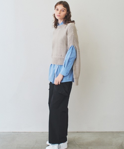 トップス soduk holes knit top セール】holes knit top（ニット/セーター）｜soduk（スドーク