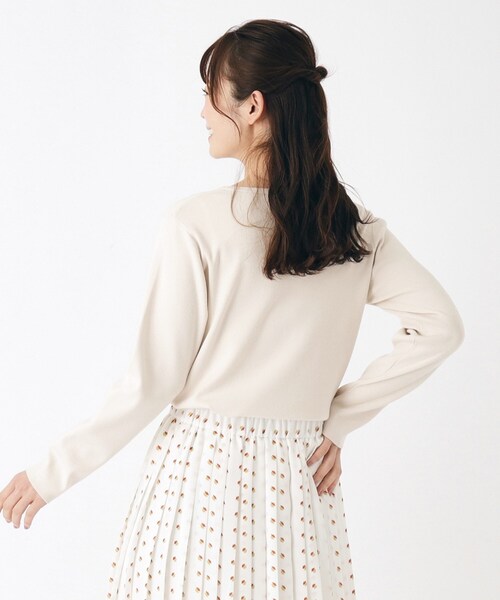 古着 laura ashley 花柄 フルーツ ニット セーター ウール 4colors／Lサイズあり／コットン混／クレリックデザインあり